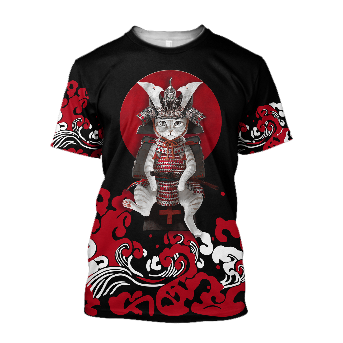 Cat Samurai 3D All Over Printed Unisex Shirts