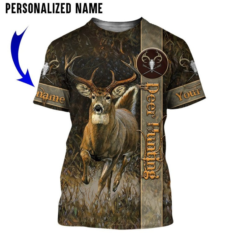 Premium Personalized Name Hunting 3D All Over Printed Unisex Shirts