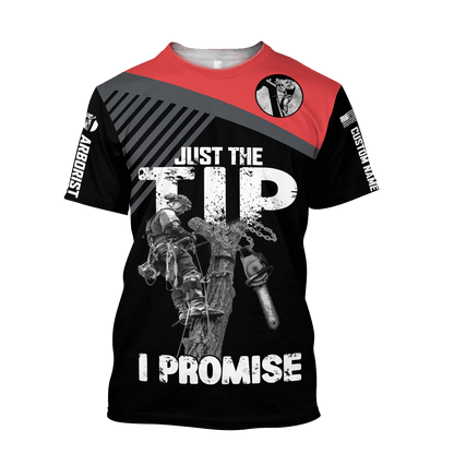 Premium Personalized 3D Printed Arborist Shirts Just The Tip MEI