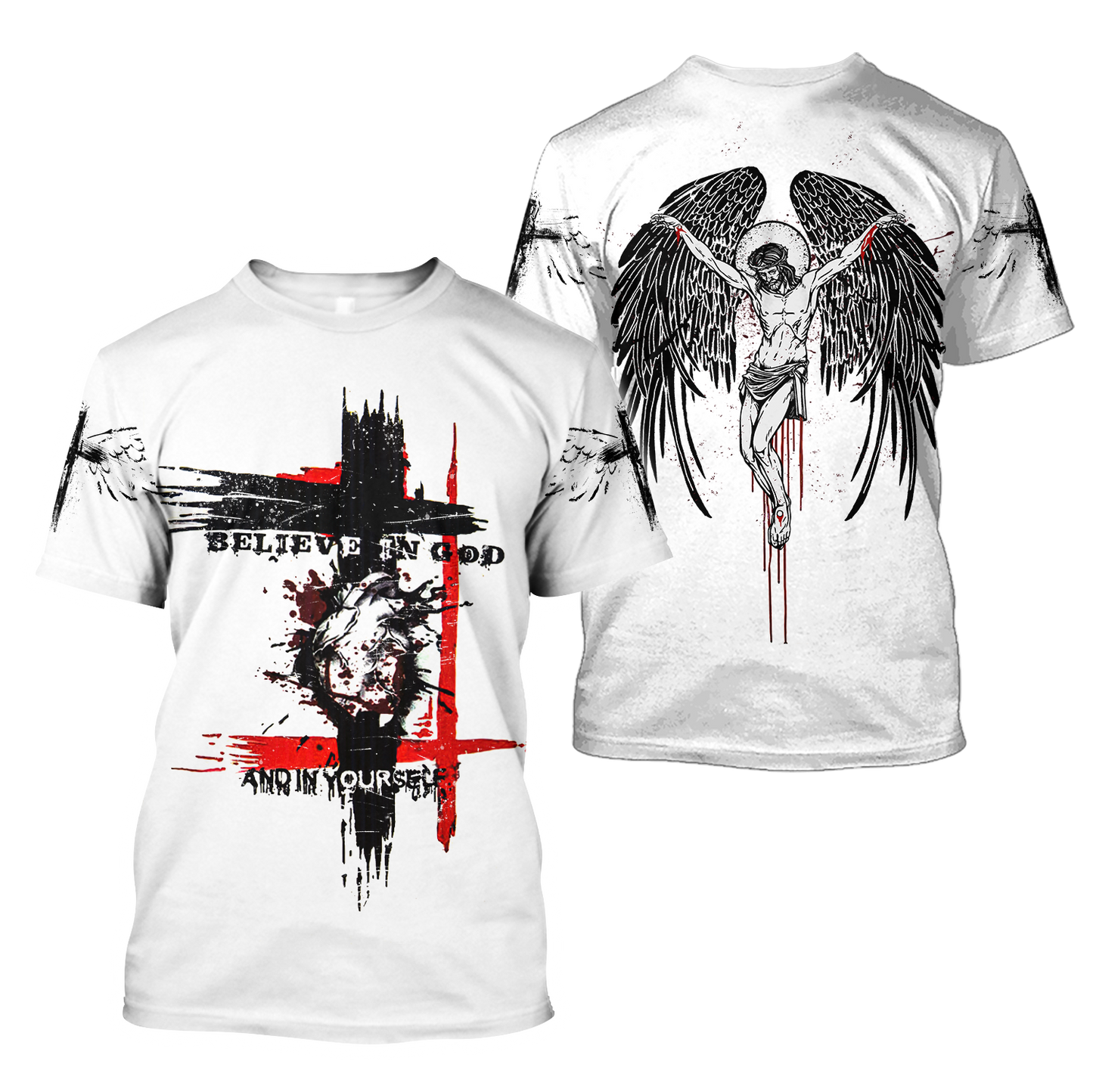 Believe in God and in Yourself Jesus 3D All Over Printed Unisex Shirts
