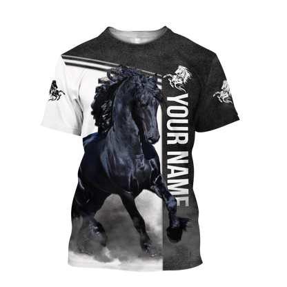 Personalized Friesian Horse 3D All Over Printed Unisex Shirts