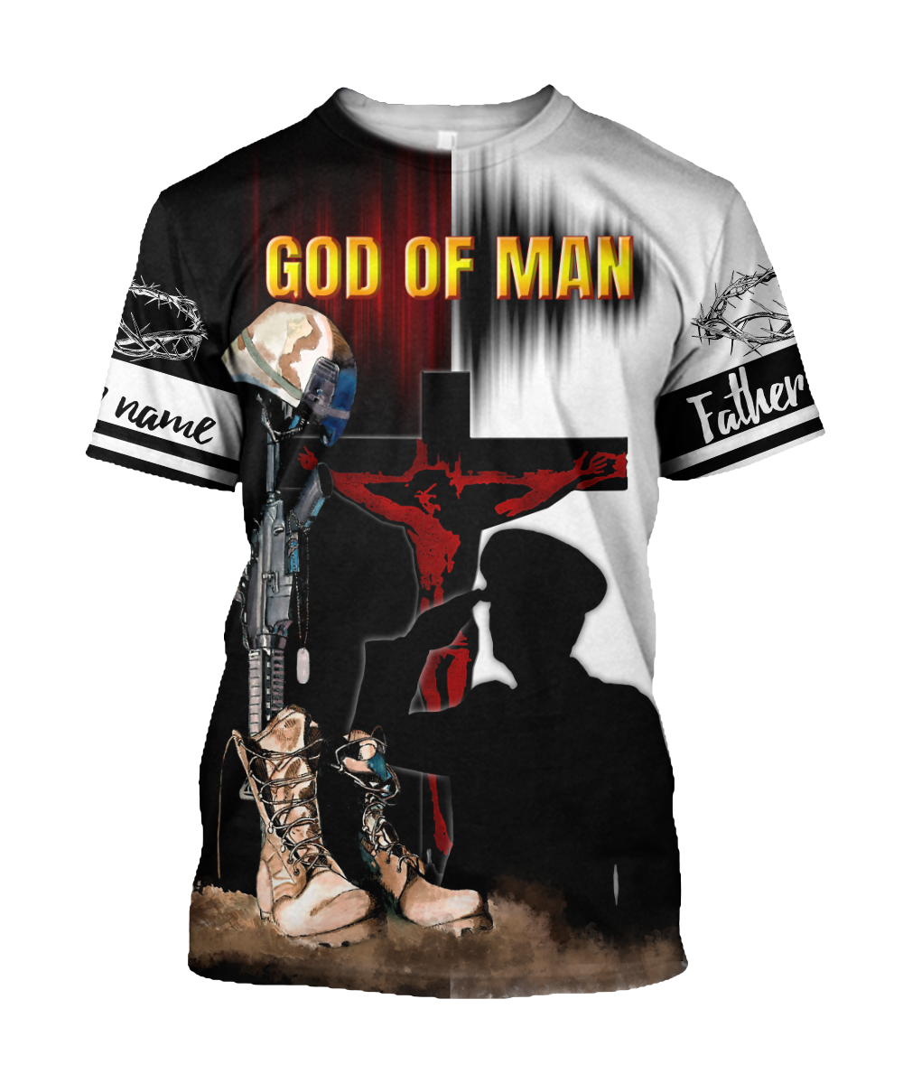 Jesus Father's day Persionalized Your Name 3D All Over Printed Shirts JJ28052102 KT