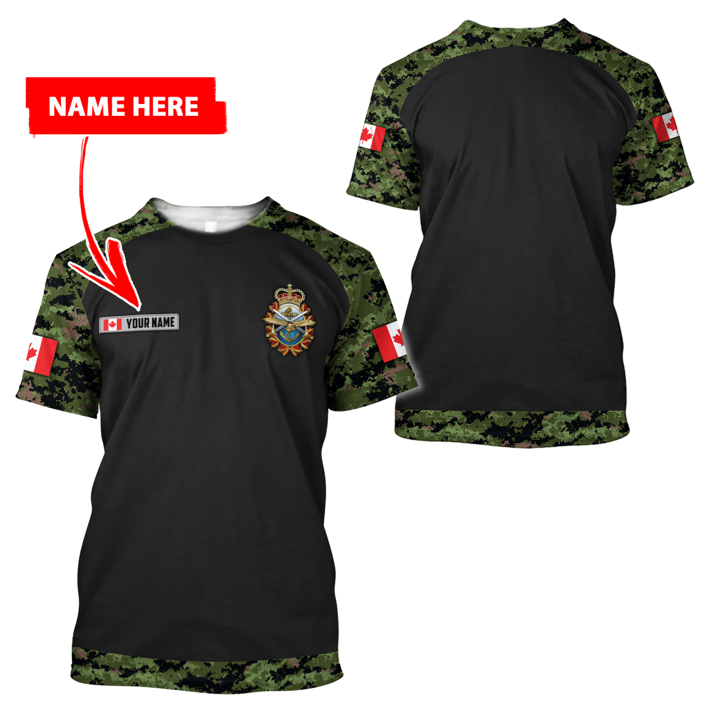 Custom Name XT Canadian 3D Printed Clothes PD16042105