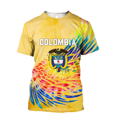 Colombia Coat Of Arms Tie Dye Hoodie