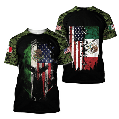 Mexico In My Vein 3D All Over Printed Unisex Shirts