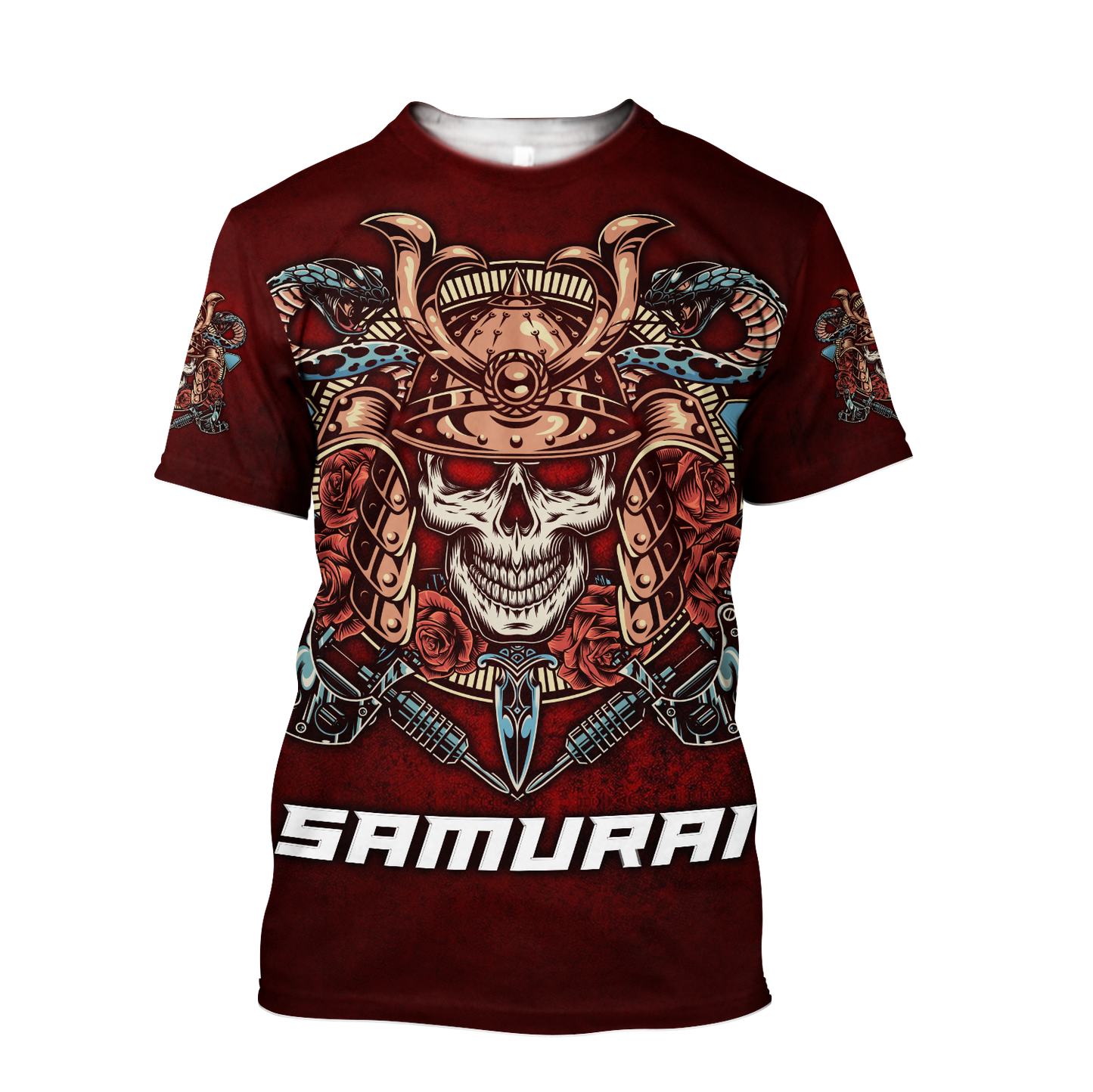 Premium Unisex All Over Printed Samurai Skull Shirts MEI