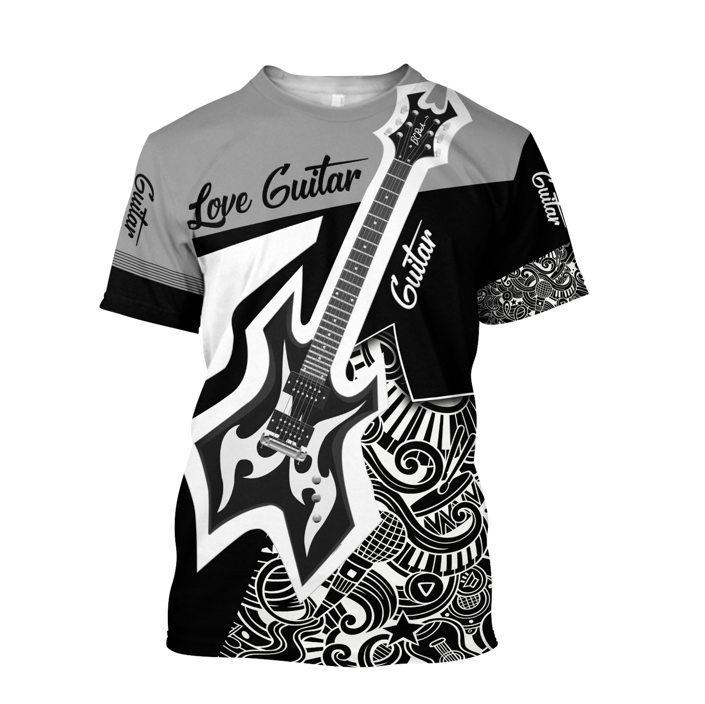 Love Guitar All Over Printed Unisex Shirts