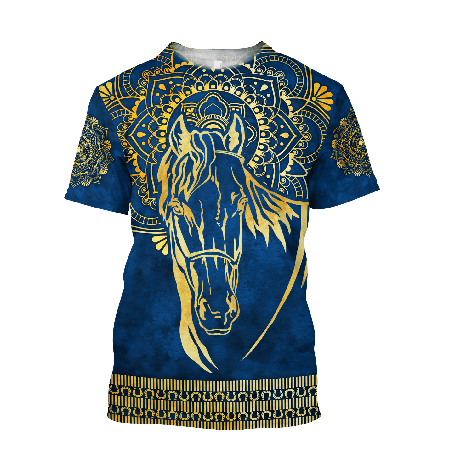 3D All Over Printed Horse Pattern in Blue Unisex Shirts XT  HHT27012102JJ