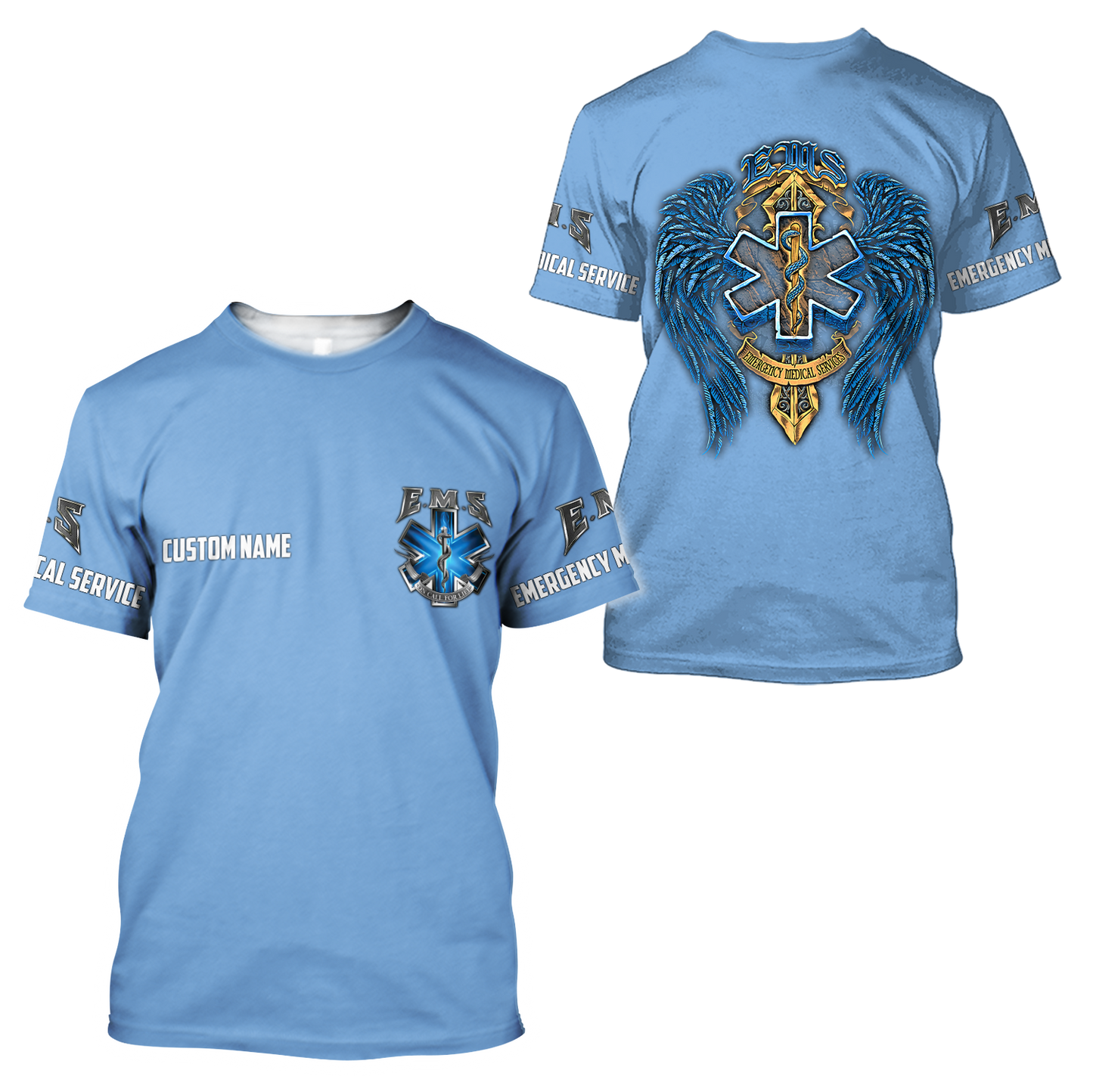 3D All Over Printed EMS Nurse Unisex Shirts Custom Name XT PD04022104