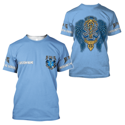 3D All Over Printed EMS Nurse Unisex Shirts Custom Name XT PD04022104
