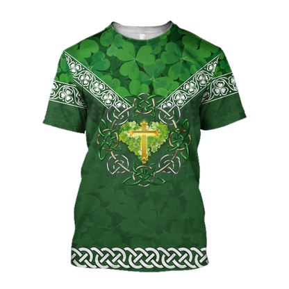 Premium Christian Jesus Easter St Patrick's Day 3D All Over Printed Unisex Shirts