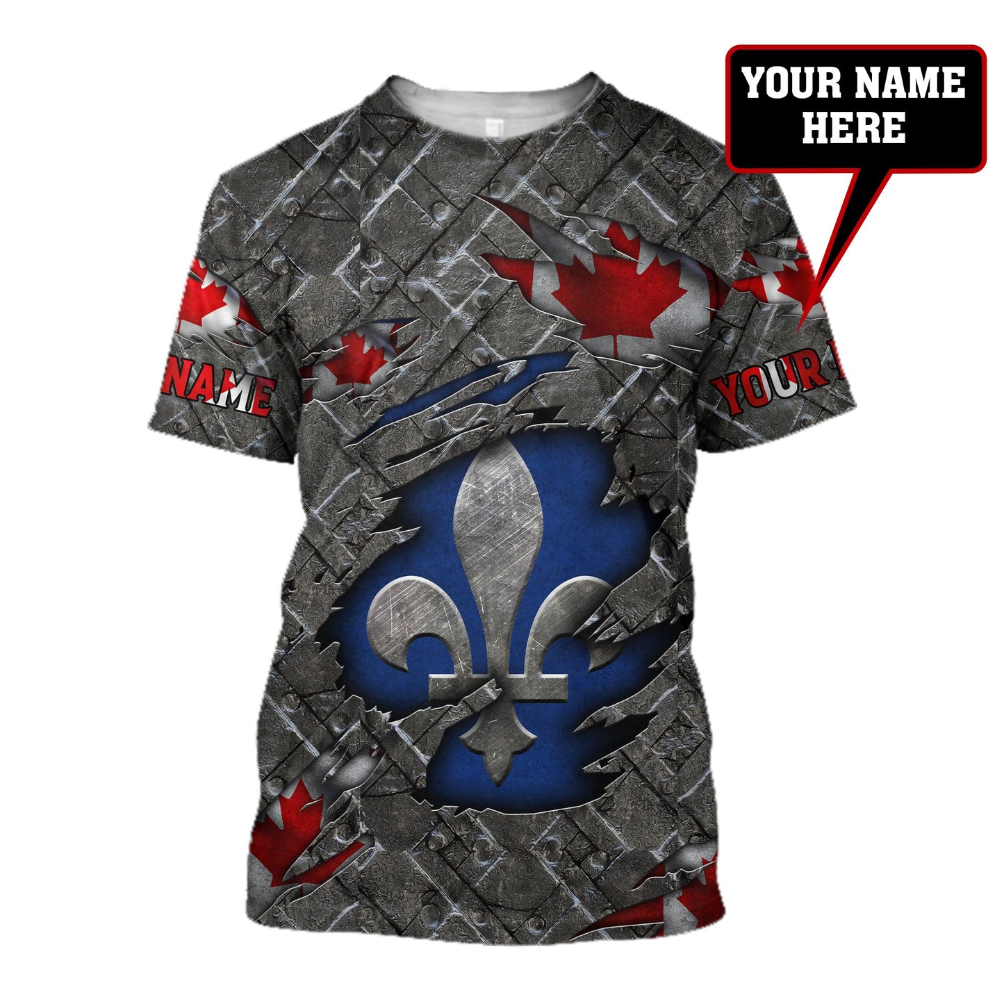 Custom Name XT Quebec 3D Printed Clothes