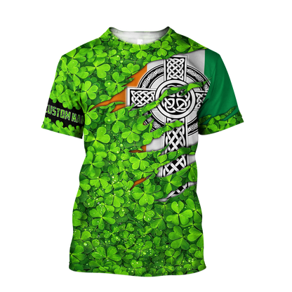 Premium Personalized Name Irish Saint Patrick's Day 3D All Over Printed Unisex Shirts