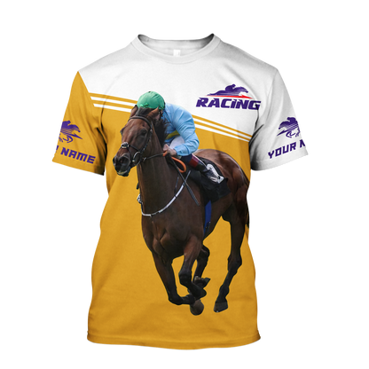 Personalized Horse Racing 3D All Over Printed Unisex Shirts