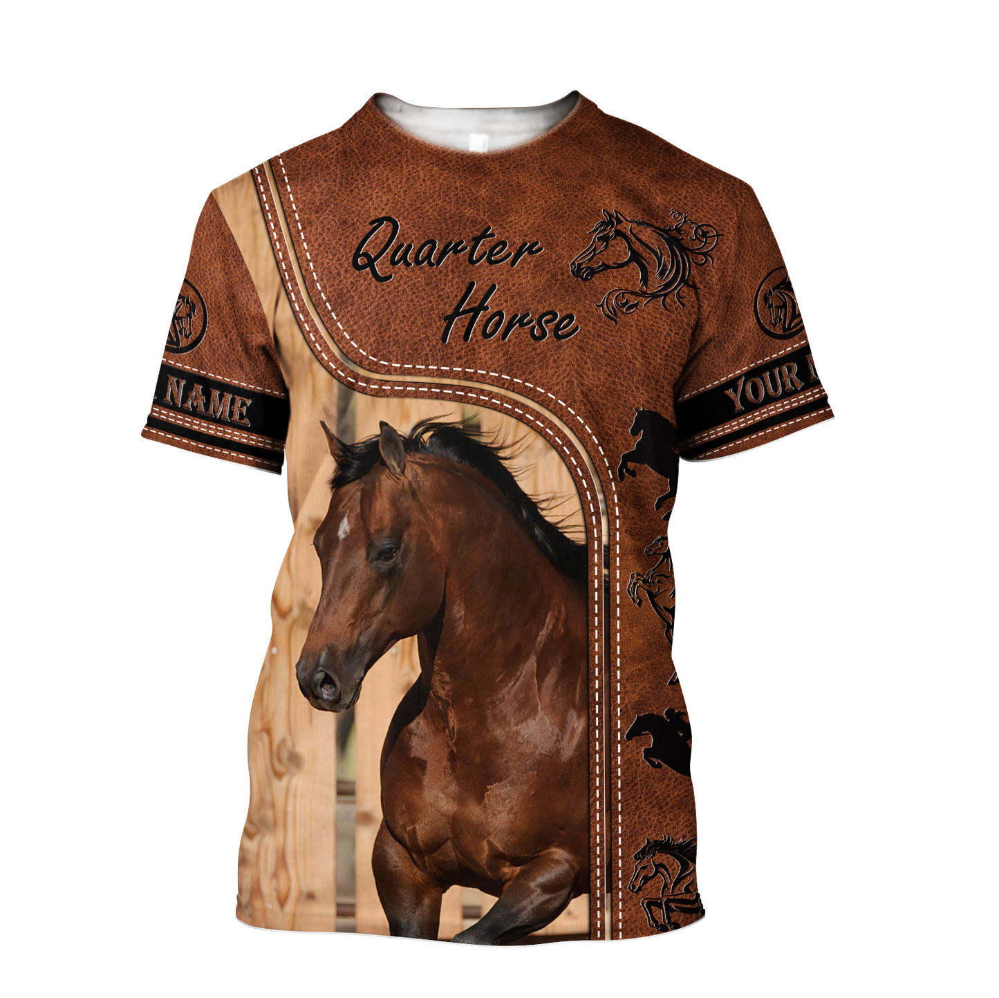 Personalized Name American Quarter Horse 3D All Over Printed Unisex Shirts