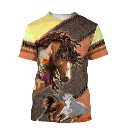Love Horse 3D All Over Printed Hoodie For Men And Women HHT25112003CL