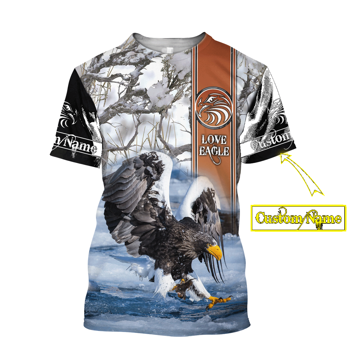 Personalized Name Eagle 3D All Over Printed Shirts For Men and Women