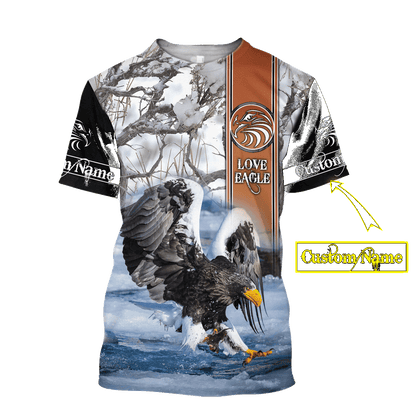 Personalized Name Eagle 3D All Over Printed Shirts For Men and Women
