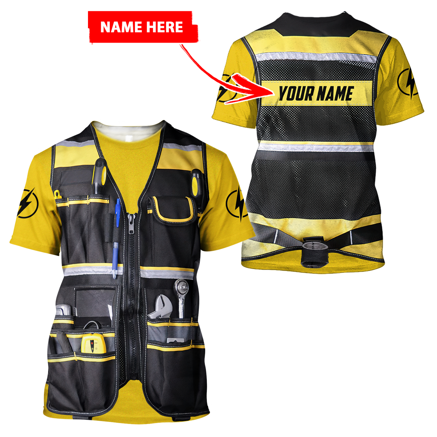 Customize Name Electrician 3D All Over Printed Unisex Shirts DD22052103