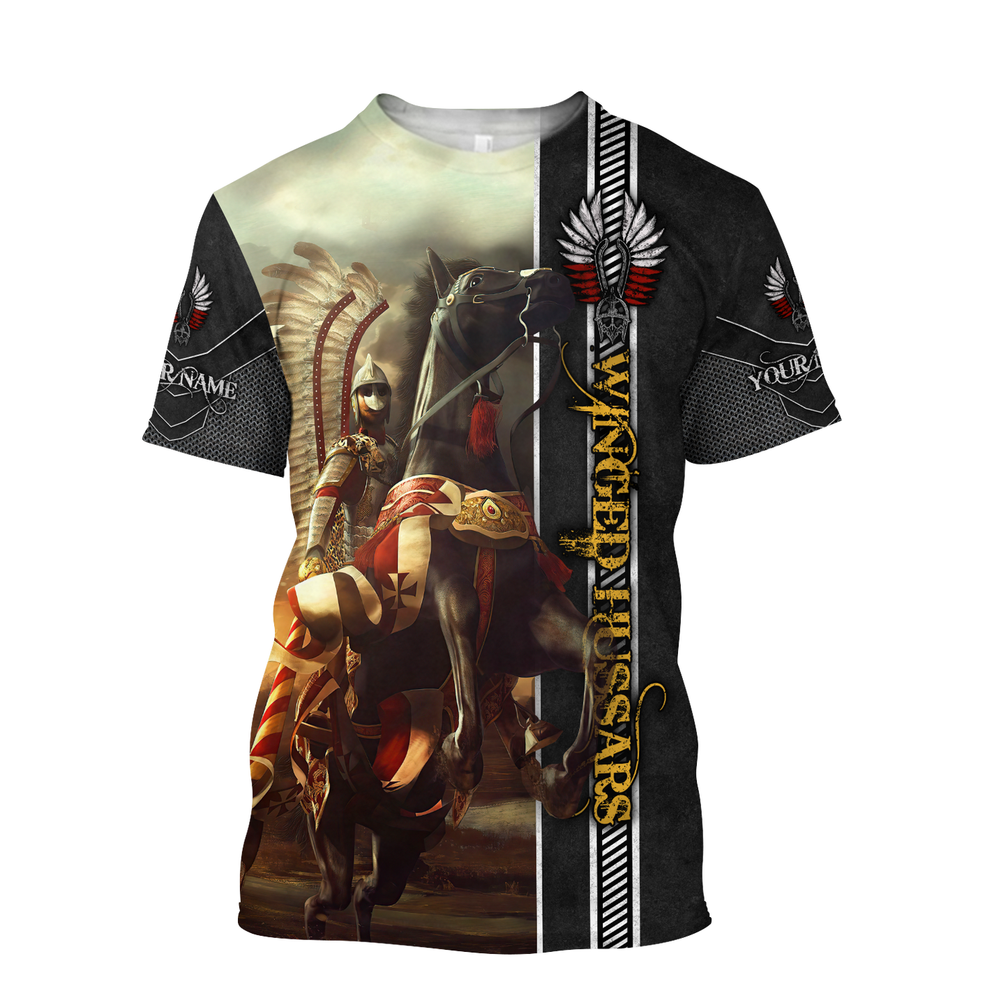 Premium Cavalry Winged Hussars Custom name 3D Printed Shirts