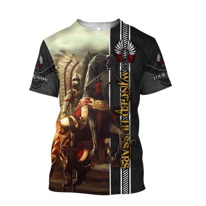 Premium Cavalry Winged Hussars Custom name 3D Printed Shirts