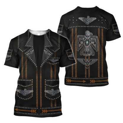 Native Cowboy Jacket No13 Cosplay 3D Over Printed Unisex Deluxe Hoodie ML