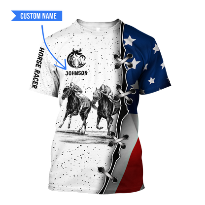 Horse Racing 3D All Over Printed Shirts For Men And Women TN