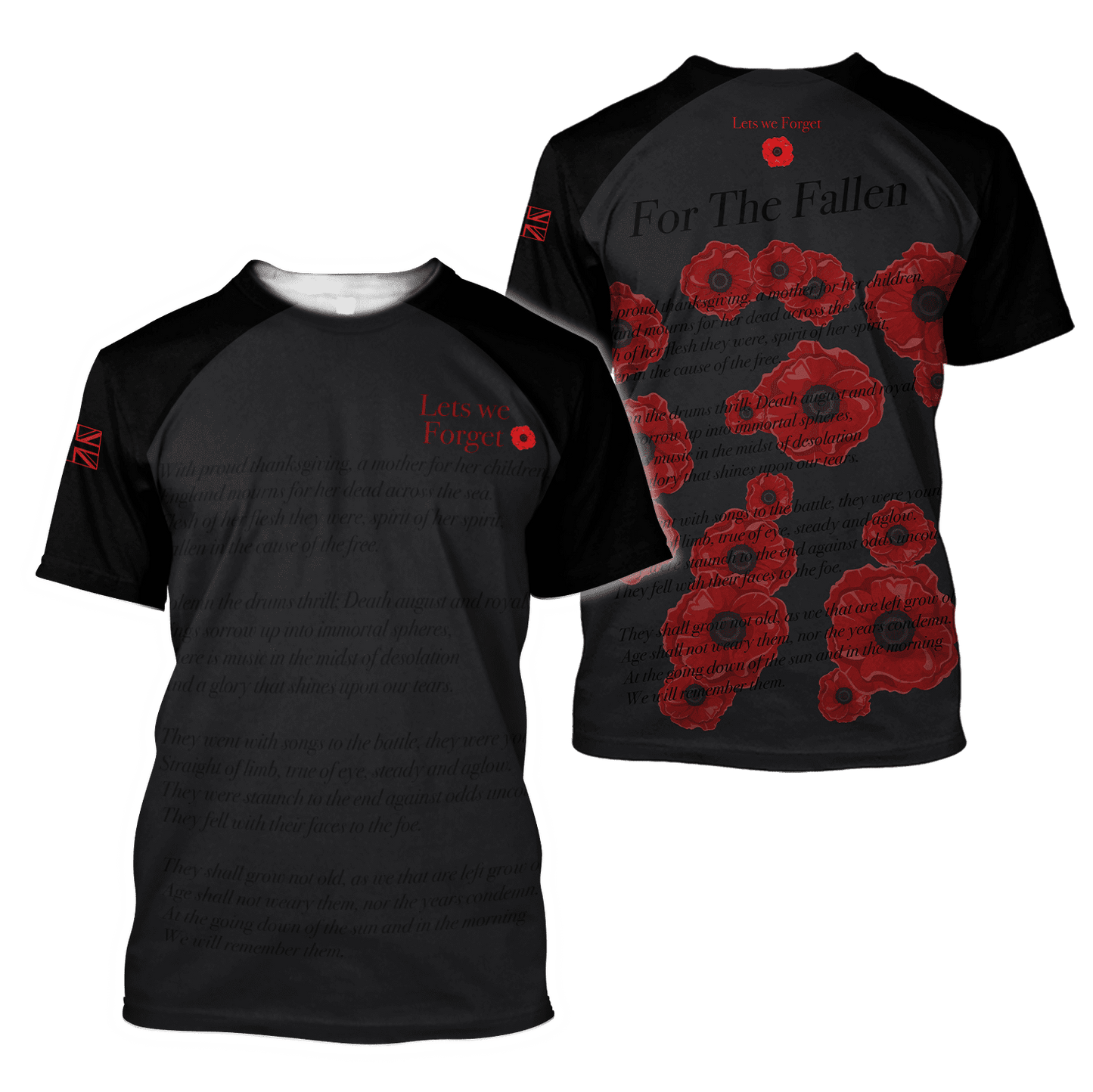 Remembrance Day Lest We Forget 3D All Over Printed Unisex Shirts