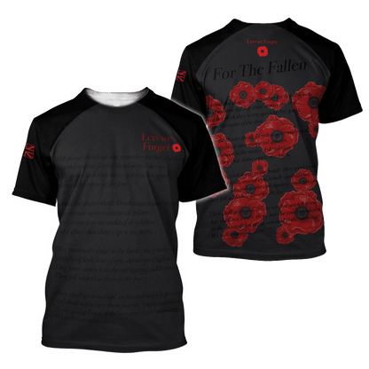 Remembrance Day Lest We Forget 3D All Over Printed Unisex Shirts