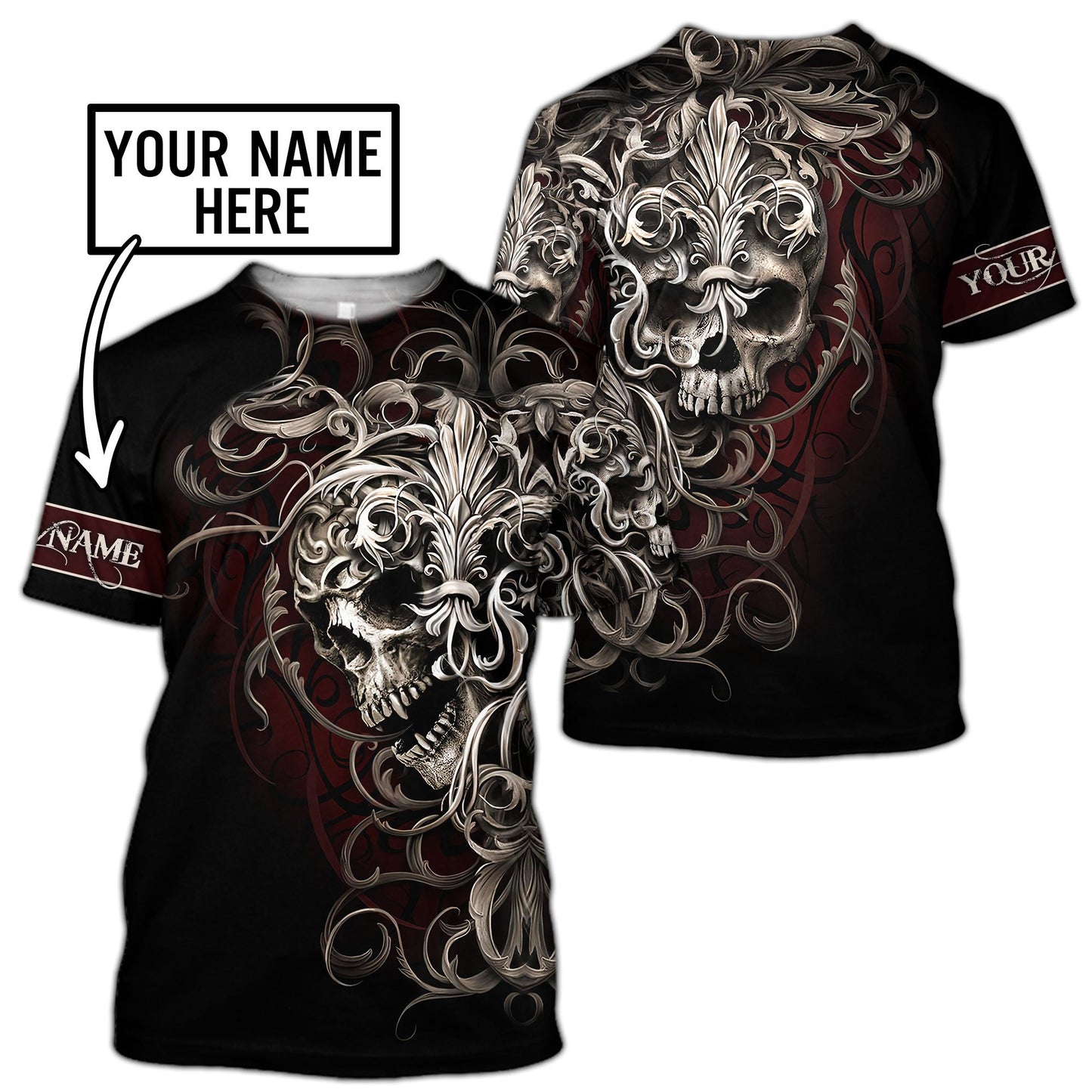 Customize Name Tattoo Skull Hoodie For Men And Women NTN06032104