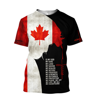 Jesus - Canada Flag 3D All Over Printed Shirts DA02032101