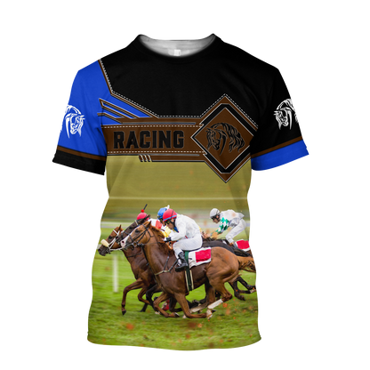 Horse Racing 3D All Over Printed Unisex Shirts