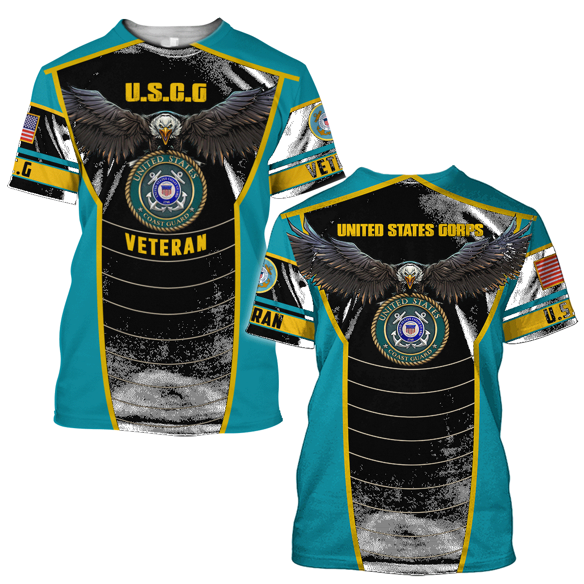 U.S Coast Guard veteran Eagle Pride design 3d print shirts VP21012103