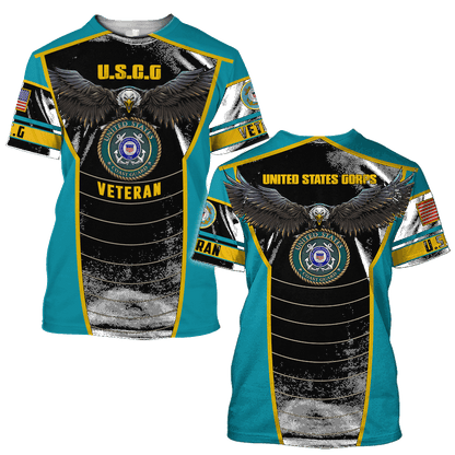 U.S Coast Guard veteran Eagle Pride design 3d print shirts VP21012103