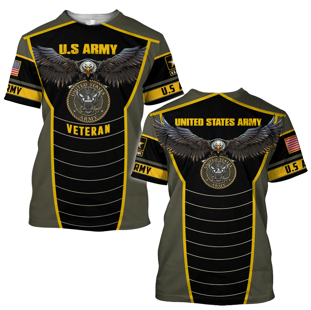 U.S Army veteran Eagle Pride design 3d print shirts VP20012101