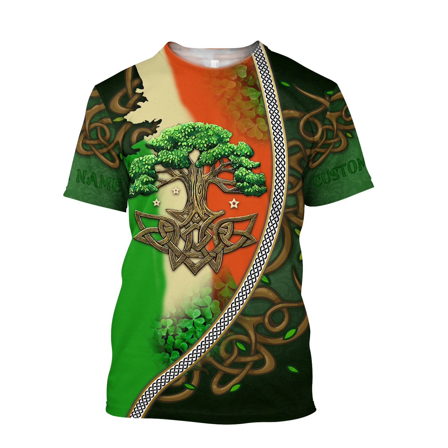 Premium Personalized Name Irish Saint Patrick's Day 3D All Over Printed Unisex Shirts