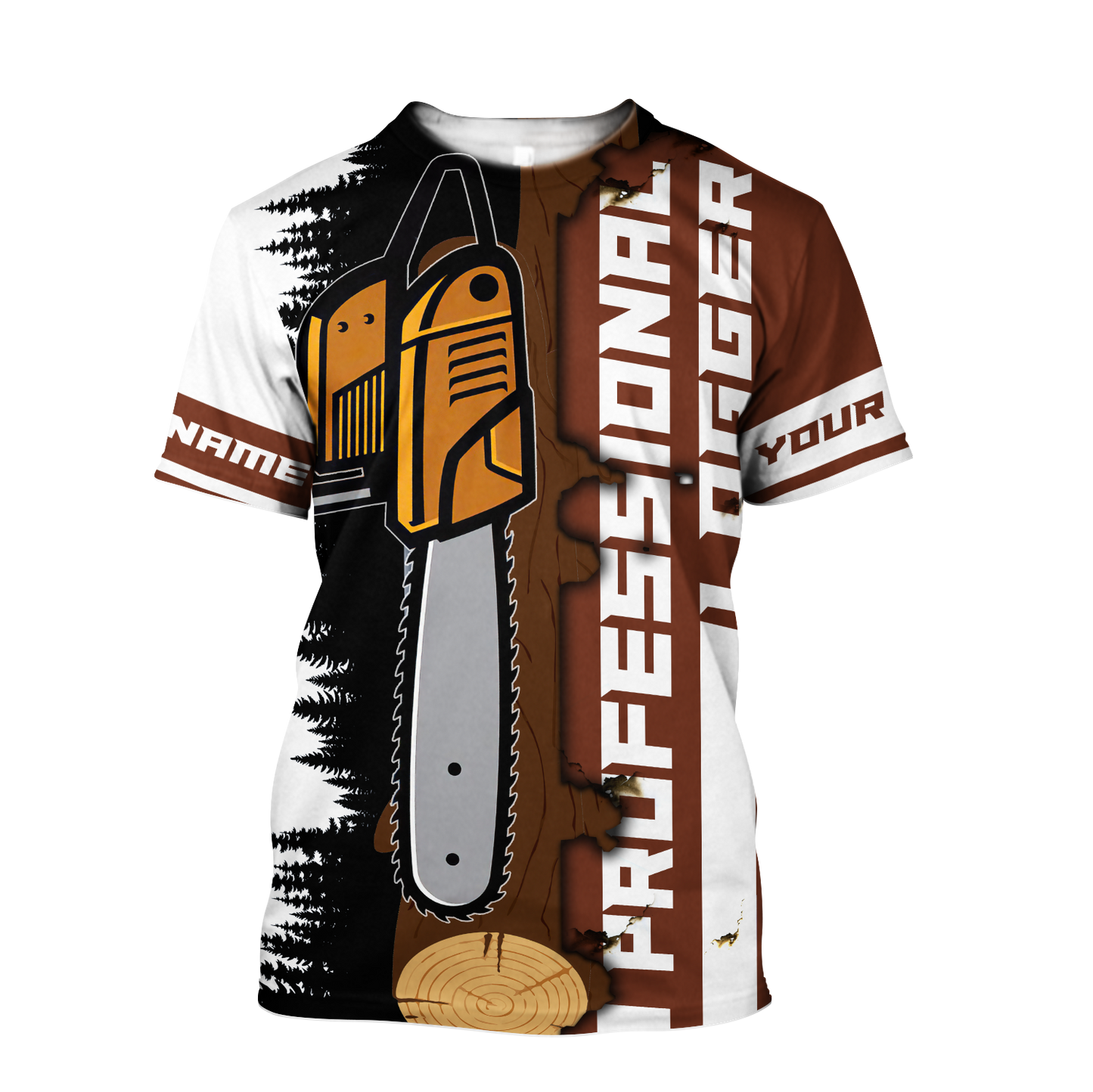 Customize Name Chainsaw 3D All Over Printed Unisex Shirts Professional Logger