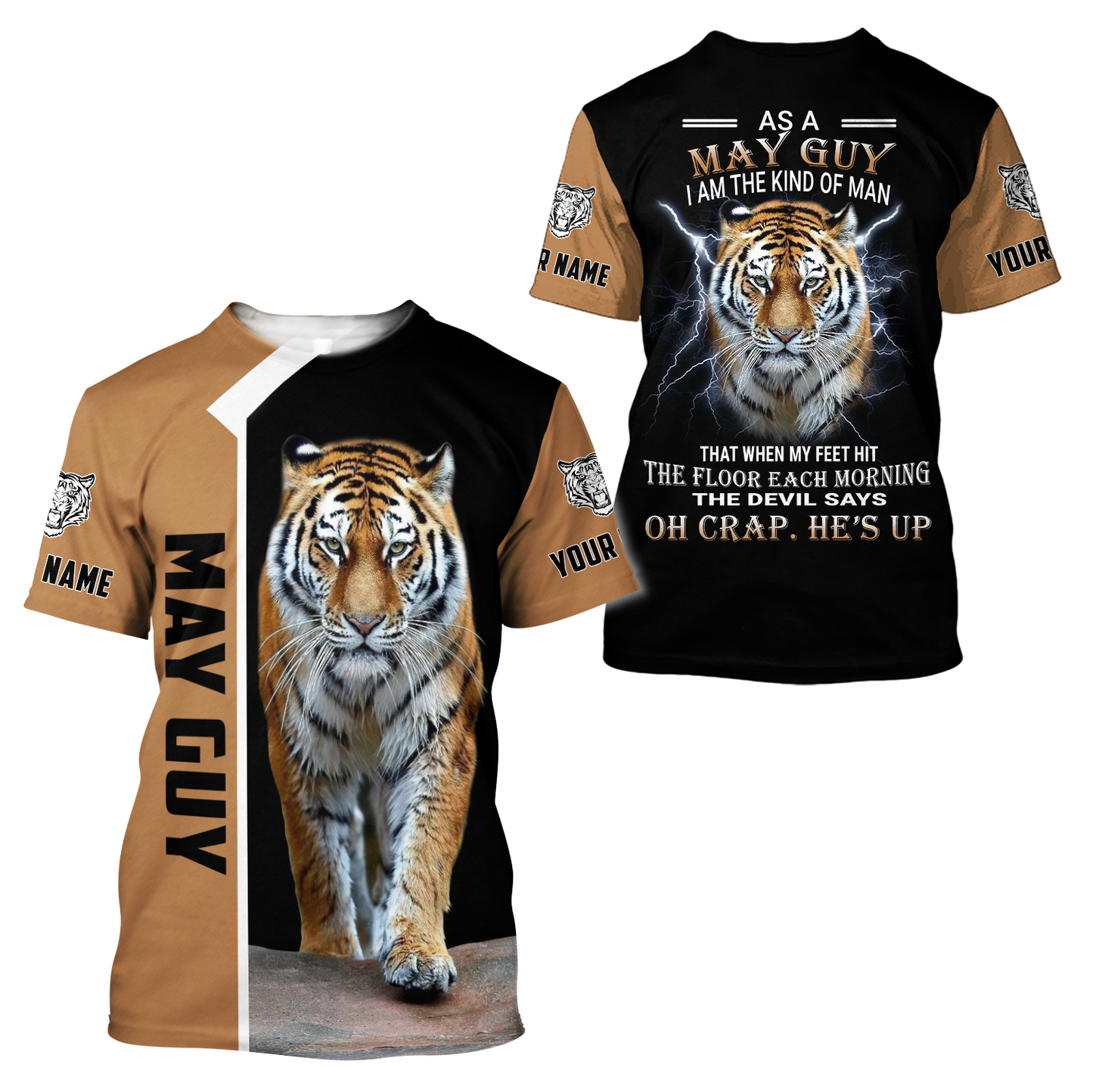 Customize Name May Tiger Hoodie For Men And Women PD17042101.S