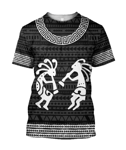 Kokopelli Black White 3D All Over Printed Shirts DZ28052102 NT