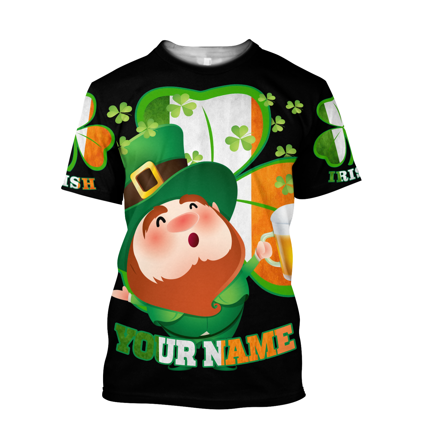 Irish 3D All Over Printed Unisex Shirts Saint Patrick's Day Black Ver