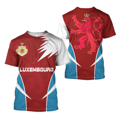 Luxembourg 3D All Over Printed Shirts For Men And Women