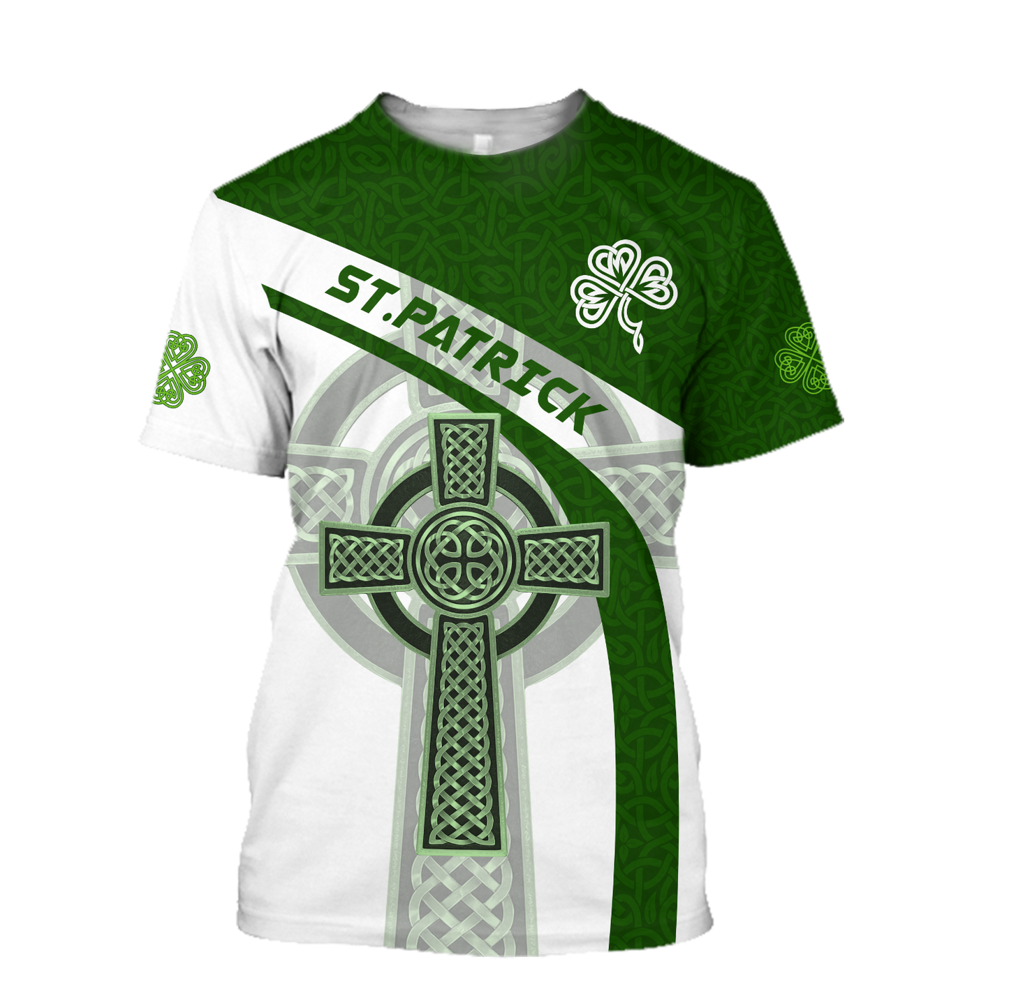 Irish Celtic Knot Cross St.Patrick day 3D Design print shirts