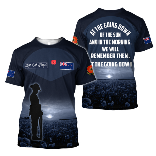 Premium Lest We Forget New Zealand Veteran 3D All Over Printed