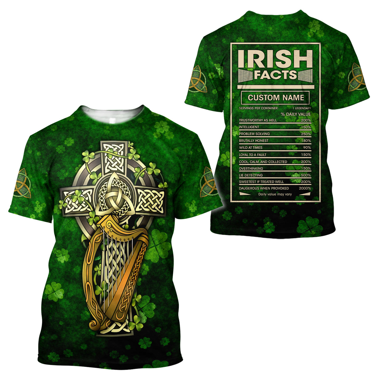 Irish Facts 3D All Over Printed Unisex Shirts PD03022101