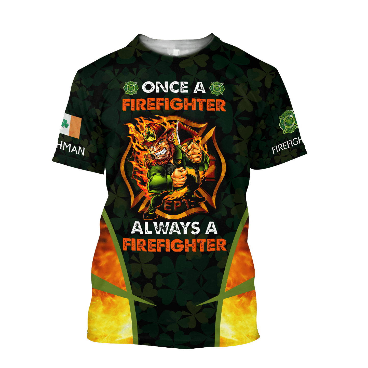 3D All Over Printed Irish- Firefighter  Unisex Shirts XT