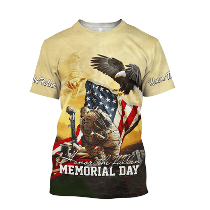Honor the Fallen Memorial Day US Veteran 3D All Over Printed Unisex Hoodie HHT20052106
