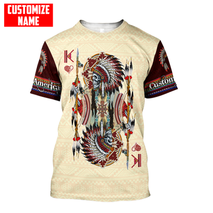 Customized name Native American 3D All Over Printed Combo T-Shirt BoardShorts