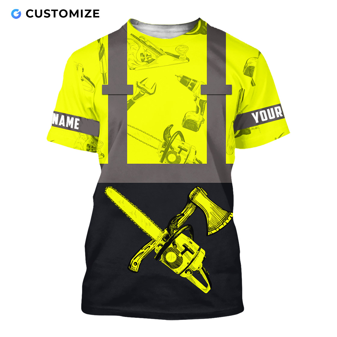 Premium Custom Name Carpenter 3D All Over Printed Unisex