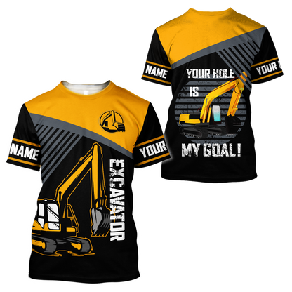 Custom Name XT Excavator 3D Printed shirts