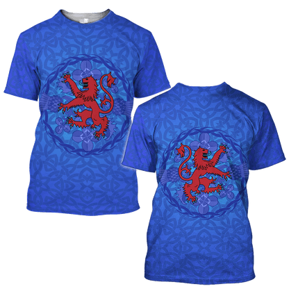 Premium Scotlish Lion 3D All Over Printed Unisex Shirts
